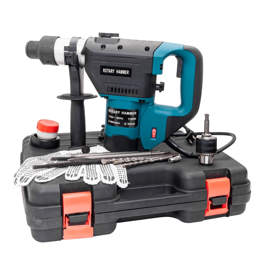 UBesGoo 11/2" 1100W SDS Electric Rotary Hammer Drill Set Plus