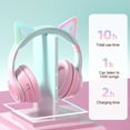 thumbnail image 5 of Gradient Wireless Headphones RGB Cat Ear Bluetooth Headphones With Microphone Stereo Music Game Earphone For Girls Kids Gifts, 5 of 27