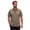 Khaki, variant on Men's Performance Striped Polo Shirt UPF 50+ Wicking 4-Way Stretch Sport Top Navy XXL