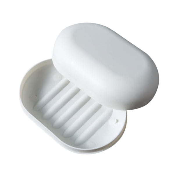 Plastic Bathroom Shower Soap Box Tray Dish Storage Holder Plate Home Travel