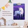 thumbnail image 2 of ALAZA Plastic Clipboard A4 Letter Size Decorative Clipboards for Students Women Men 9" x 12.5" Unicorn in Lavender, 2 of 6