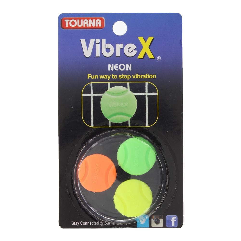 Tourna VibreX Neon Vibration Dampeners Pack for Tennis, Neon