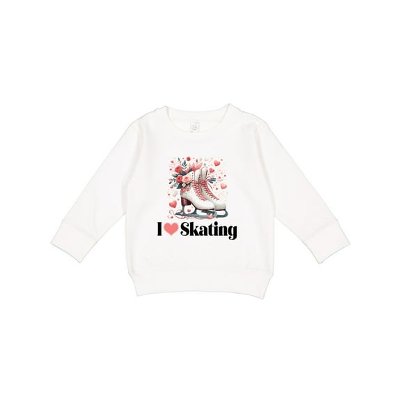 Inktastic I Love Skating Ice Skates Toddler Sweatshirt