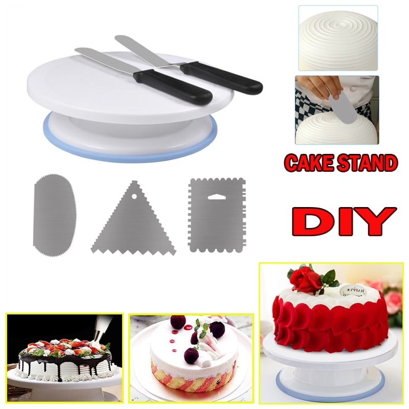 HERCHR Turntable Cake Stand, Cake Decorating Turntable Rotating Cake