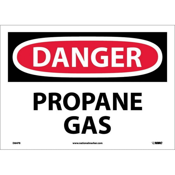 NMC Signs D84Pb, Danger Propane Gas Sign, 10 X 14, Pressure Sensitive Vinyl .0045
