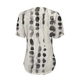 thumbnail image 5 of Womens Shirts Summer V Neck Tops Puff Short Sleeve T Shirt Pleated Floral Printed Tunic Blouse Shirts Womens Tops, 5 of 7