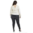 thumbnail image 3 of Blusa efecto metalico Roman Fashion Tallas Extras 1883 Hueso blanco 40, 3 of 7