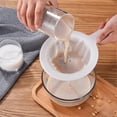 thumbnail image 3 of Ultra Fine Mesh Strainer Kitchen Nylon Mesh Strainer Spoon for Soymilk Coffee Milk Yogurt (2), 3 of 4