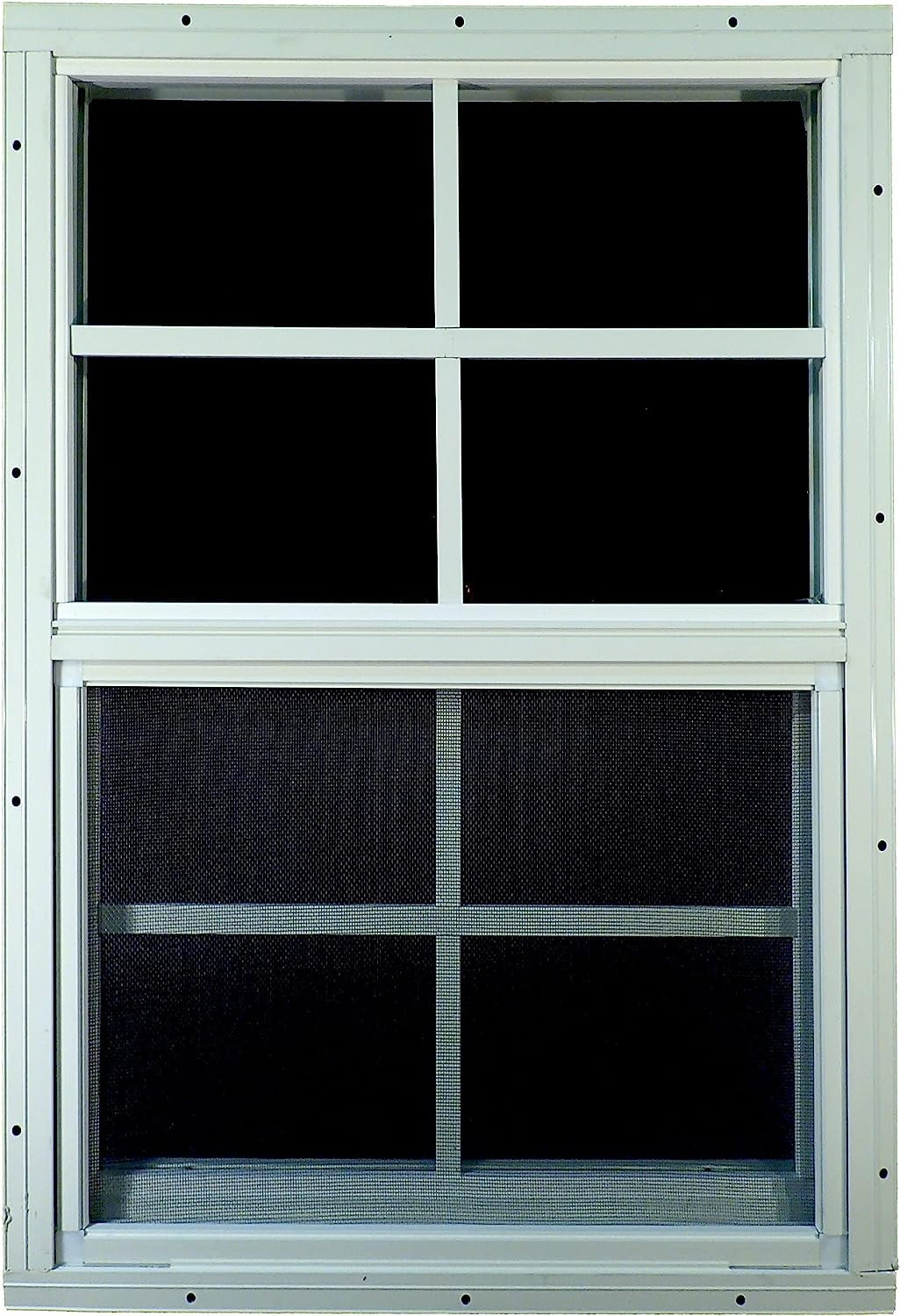 Shed Windows 18" W x 27" H Flush Mount Playhouse Windows (White