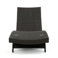 thumbnail image 5 of GDF Studio Olivia Outdoor Wicker Armless Adjustable Chaise Lounge with Cushion, Multibrown and Navy Blue, 5 of 6