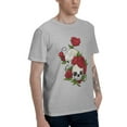thumbnail image 2 of Rose T-Shirt for Men Cotton 100% Summer Tops Women Fashion Casual Short Sleeves Round Collar Short-Sleeve Couple Top Tees, 2 of 6