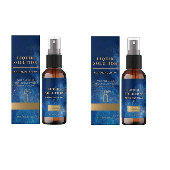 2PC Anti-Fine Lines Anti-Aging Serum Spray, Facial Anti-Wrinkle Serum, Dramatically Reduces Fine Lines and Wrinkles 30ml