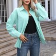 thumbnail image 2 of ZKCCNUK Ladies Tops Fall and Winter New Fashion Loose Mid Length Solid Color Long Sleeve Shirt,Sizes S-2XL, 2 of 9