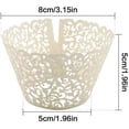 thumbnail image 4 of 100 PCS Tazas de papel para pasteles artísticos para hornear Little Vine Lace Corte con láser Envoltorios antideslizantes para magdalenas Tazas para hornear Soportes para muffins Cubierta protectora, 4 of 7
