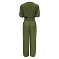 thumbnail image 5 of GILIGEGE Womens Jumpsuits Short Sleeve V Neck Dressy Casual Wide Leg Pants Romper 2025 Summer One Piece Outfits Loose Jumpsuits Rompers with Pockets Casual Wide Leg Pants Romper 2025 Summer Outfits, 5 of 5