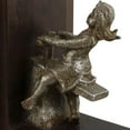 thumbnail image 5 of DecMode 4" People Brown Polystone Bookends with Swing Set (Set of 2), 5 of 9