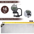 thumbnail image 3 of Tarp 10x20FT, Extra Thick 16Mil Heavy Duty Waterproof Tarps with Brass Grommets and Reinforced Edges, Tear & Fade Resistant, 100% UV Blocking Outdoor Tarp for Roof Camping Pool Boat (Silver/Black), 3 of 6