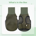 thumbnail image 5 of Dog Calming Vest M Size, Olive Green Calming Comfort Thunder Jacket, Two-Way High Collar & Reflective Strip Design, Chest 17.7-21.3 in / 45-54 cm, 5 of 5