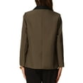 thumbnail image 3 of INSPIRE CHIC Women's Notched Lapel One Button Long Sleeve Jacket S Coffee, 3 of 6