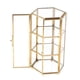 thumbnail image 1 of Caja de joyería de cristal con forma hexagonal de 3 niveles, , decoración del jardín, caja de plantas suculentas, regalos para boda, 4,33 x 3,94 x 7 Cobre Gloria Candelero geométrico 3D, 1 of 8
