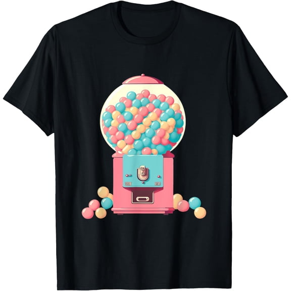 Bubble Gum Machine Sweet Candy Chewing Bubble Gums T-Shirt men and women can wear, black, white, gifts