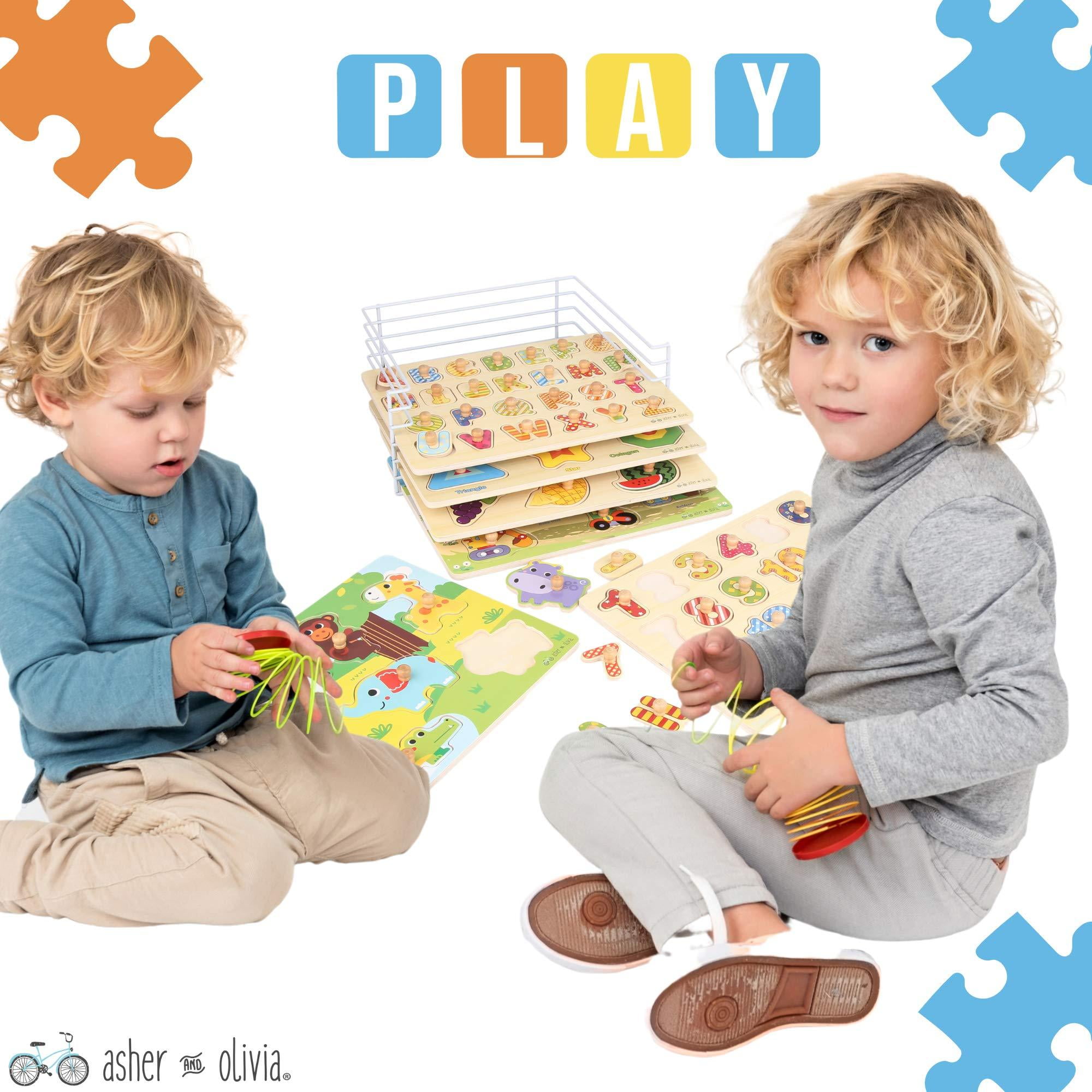 Labebe - Wooden Toddler Puzzles and Rack Set – labebe
