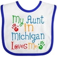 thumbnail image 3 of Inktastic My Aunt in Michigan Loves Me Boys or Girls Baby Bib, 3 of 4