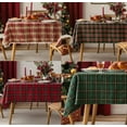 thumbnail image 5 of Fennco Styles Red Plaid Holiday Tablecloth 56" W X 56" L - Classic Tartan Square Table Cover for Dining Room, Christmas Décor, and Winter Festivals, 5 of 5