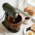 thumbnail image 2 of Premium Wood Mixing Bowl, Compatible with 4.5 & 5 QT KitchenAid Tilt-Head Stand Mixer. Natural Wooden Bowls, Kitchenaid Mixer Bowl with Stainless Steel Locking Base.4.5-5 Qt,Kitchen Gift Idea, 2 of 8