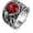 7, variant on Vintage Snake-Wrapped Red Crystal Ring for Men, Stainless Steel Gothic Statement Ring Size 7-12