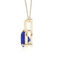 thumbnail image 2 of ANGARA Natural Claw-Set Trillion 1.8 ct Tanzanite V-Bale Pendant in 14K Yellow Gold for Women (Size-8mm) | December Birthstone, Anniversary, Jewelry Gift for Women | Natural Tanzanite Necklace, 2 of 11