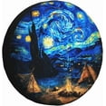 thumbnail image 2 of Starry Night Camping Spare Tire Cover Wheel Protectors Weatherproof Universal Wheel Cover for Trailer RV SUV Truck Camper Travel Trailer, 2 of 10