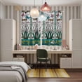 thumbnail image 6 of Curtains 63 Inch Length 2 Panels, Green Butterfly Flower Grommets Window Treatment Curtain, Stained Glass Dragonfly Floral Plant Thermal Curtains Drapes for Living Room/Bathroom, 6 of 9
