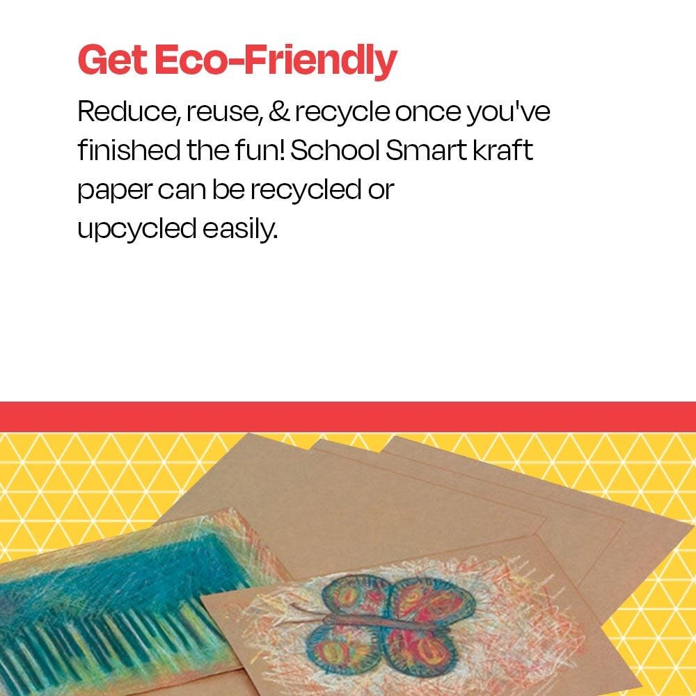 School Smart 086641 Extra Heavy Weight Kraft Paper Sheet - Brown, Pack 100