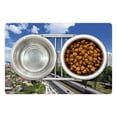 thumbnail image 1 of City Pet Mat for Food and Water, Kuala Lumpur Skyline in a Clear Day Financial District Highway Skyscrapers, Non-Slip Rubber Mat for Dogs and Cats, 18" X 12", by Ambesonne, 1 of 2