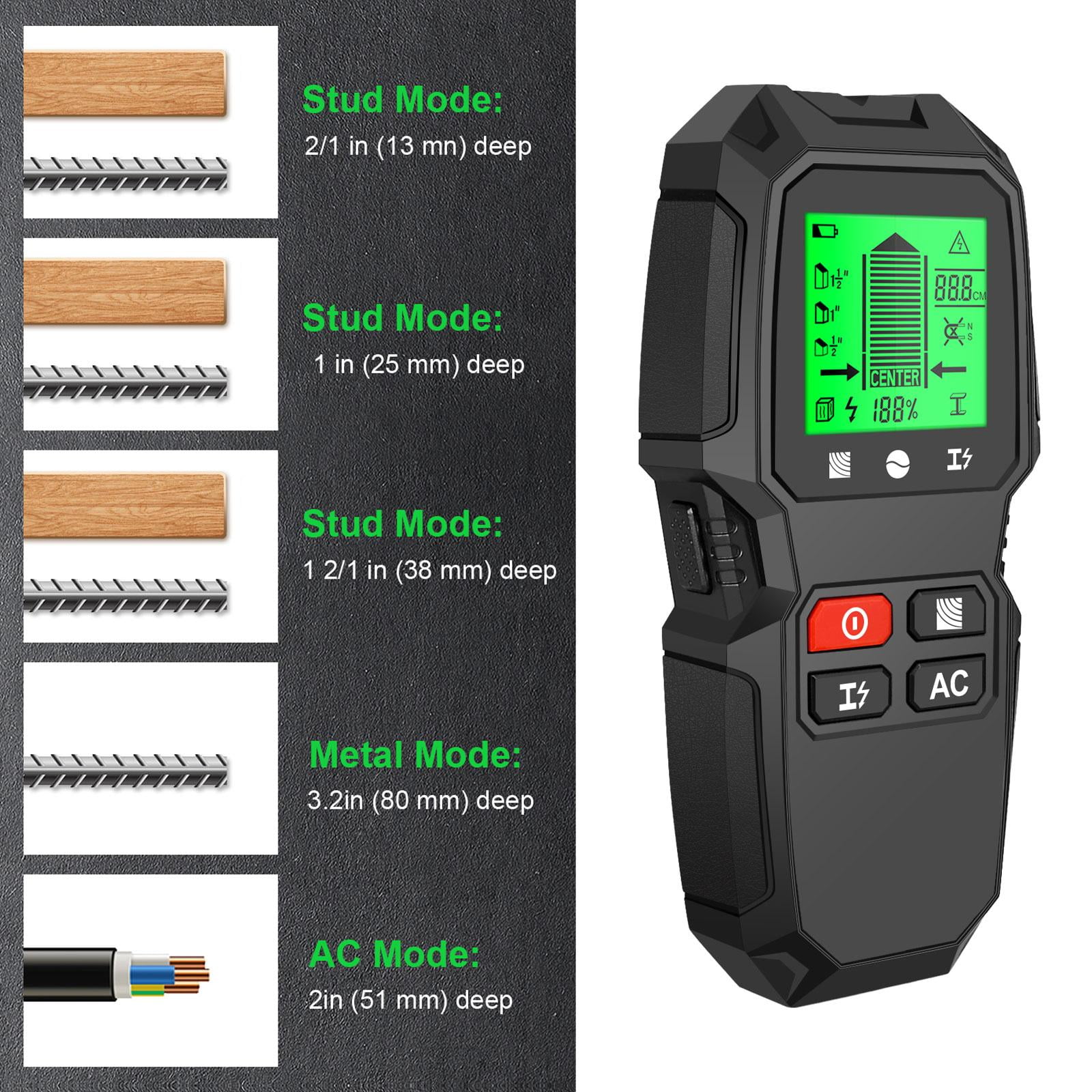Fzaqwen Stud Find Tool Wall Detector Cable Find Handheld for Wire Joist Wood Studs Metal Black