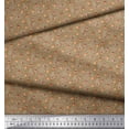thumbnail image 2 of Soimoi Brown polyester Crepe Fabric Oaknut Fruits Fabric Prints By Yard 52 Inch Wide, 2 of 3