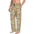 thumbnail image 3 of Kdxio Retro Geometry Print Men's Sleep Pajama Pant Lounge Pants with Pockets, 3 of 8