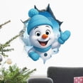 thumbnail image 5 of Aodebiao 1 Packs Christmas Wall Decals Stickers, 3D Breaking Wall Santa Claus Reindeer Holiday Decor, Removable Waterproof PVC Window Door Sticker for Home Office Shop Festive Party Decoration, 5 of 5