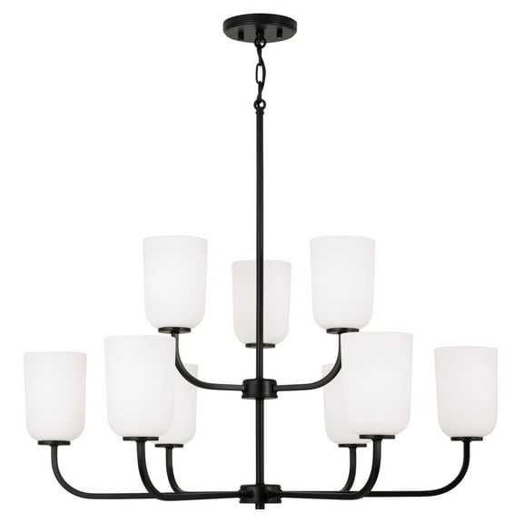Capital Lighting 448891-542 Lawson 9 Light 32" Wide Chandelier - Black