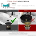 thumbnail image 6 of Stylish Black Pop-Up Drain with Overflow D-700N2, 6 of 12