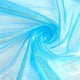 thumbnail image 1 of Tela de organza iridiscente transparente de 4,3 x 1,6 yardas, tela de poliéster azul, tela de gasa holográfica mágica transparente, 1 of 6