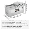 thumbnail image 6 of KFFKFF 1200W Vacuum Sealing Chamber Commercial Vacuum Sealing Bag Packaging Machine, 6 of 9