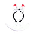 thumbnail image 3 of Animal Headband Tail Bowtie Set Halloween Cosplay for Performance Dance Prom White Cat, 3 of 7