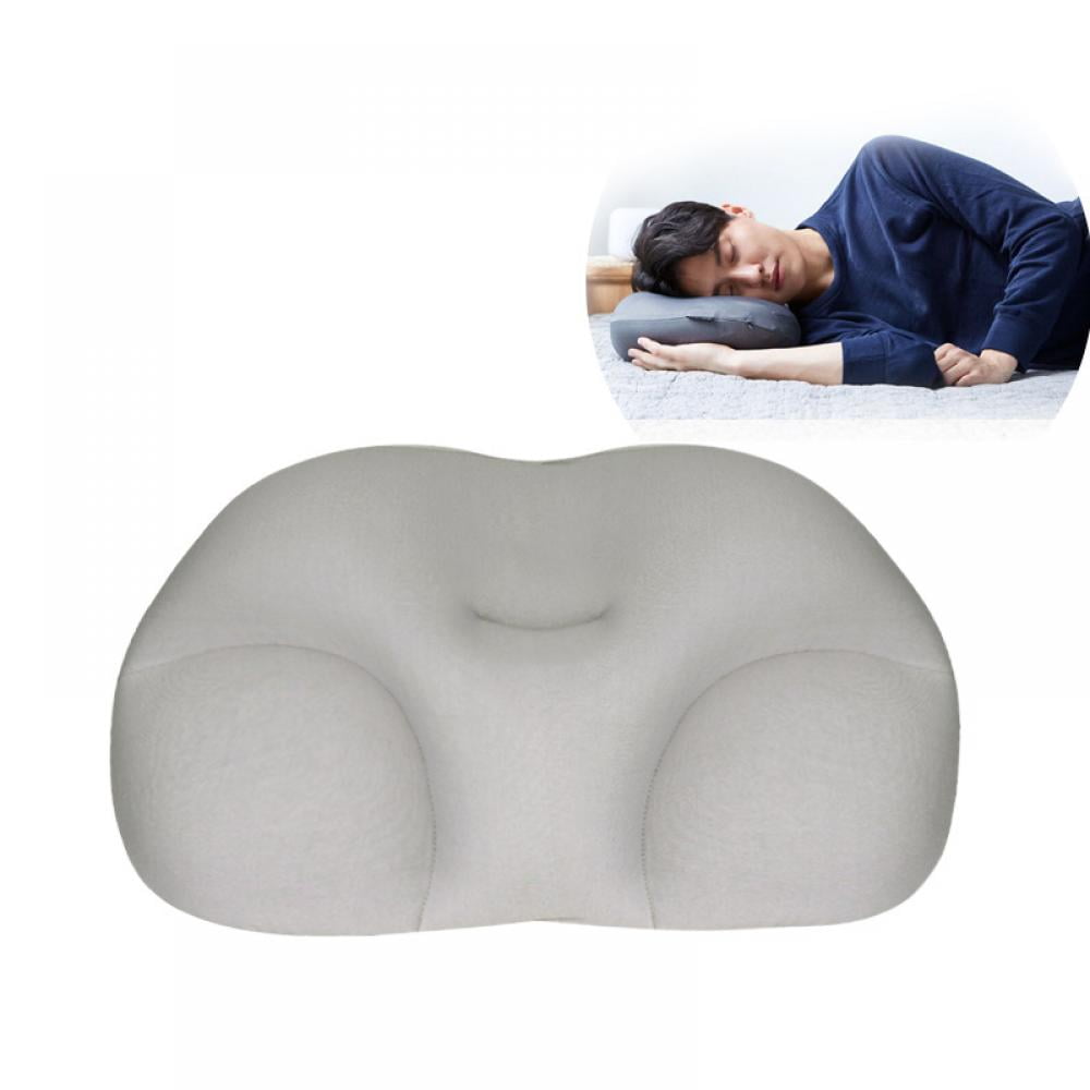 All-round Sleep Pillow Egg Sleeper Memory Foam Soft Grey Pillow Relax V1N6 