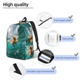 thumbnail image 3 of Yiaed Underwater Swimming Duck Print Print Laptop Backpack Travel Canvas Backpack Vintage Aesthetic Backpack for School Knapsack Backpack Backpack for School-, 3 of 5