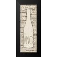 thumbnail image 2 of Grey, Jace 7x14 Black Modern Framed Museum Art Print Titled - VINO CREAM, 2 of 5