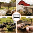 thumbnail image 6 of Pasture Hay Feeder 70 Gallon, Galvanized Metal 2-in-1 Livestock Feeder with 25 Gallon Feed Pan, Pasture Feeder, Metal Livestock Feeder Rack for Small Ranches, Hobby Farms, Rural Properties, 6 of 9