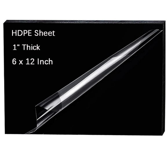 Lámina de plástico HDPE de 1 cm de espesor 15x30 cm negra para mecanizado
