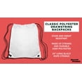 thumbnail image 3 of Drawstring Backpacks Set of 10, Bulk Pack - Water Resistant, Perfect for Gym, Camping, Beach, Outdoor Sports - White, 3 of 5